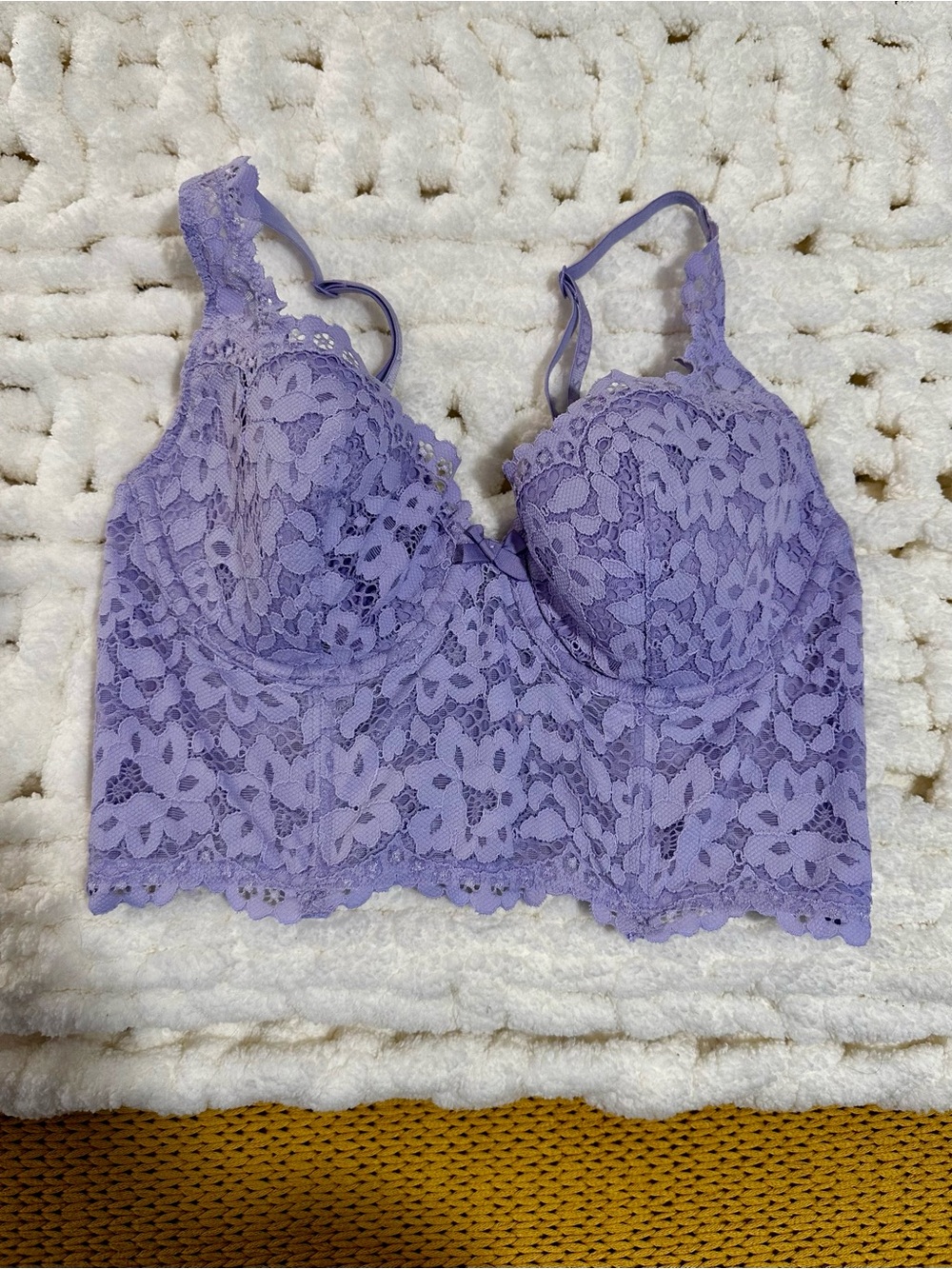 Victoria's Secret Lavender Lace Longline Bralette Bustier